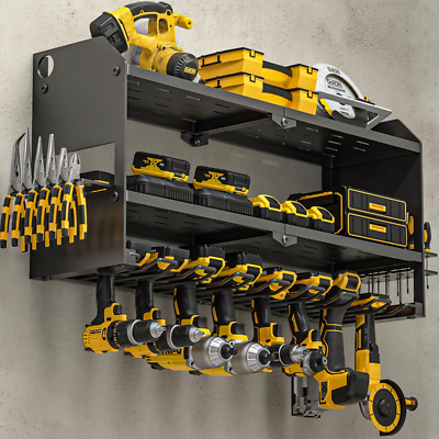 #ad Power Tool Organizer Wall Mount Cordless Drill and Battery Holder Electric Too $109.28