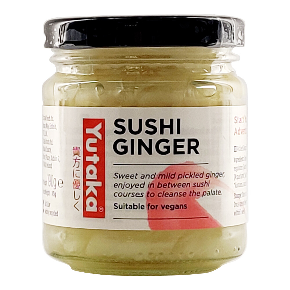 Yutaka Sushi Ginger Sushi Gari - Sweet & Mild Pickled Ginger 190g VEGAN