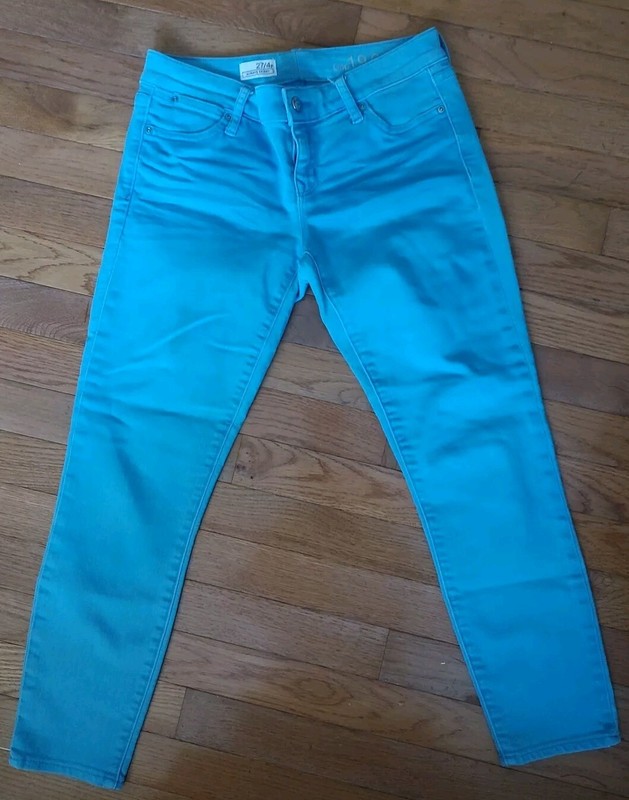 Gap 1969 Always Skinny Turquoise Denim Jeans Size 27/4P