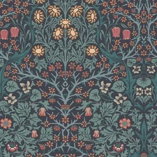 Graham & Brown William Morris At Home Blackthorn Navy Strippable Wallpaper Roll