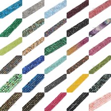 4mm Faceted Gemstone Round Loose Beads DIY Jewelry Making Strand 15.5-16"