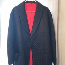 Mens Vintage 60s Jaeger Satin English Smoking Jacket Robe London Tricel