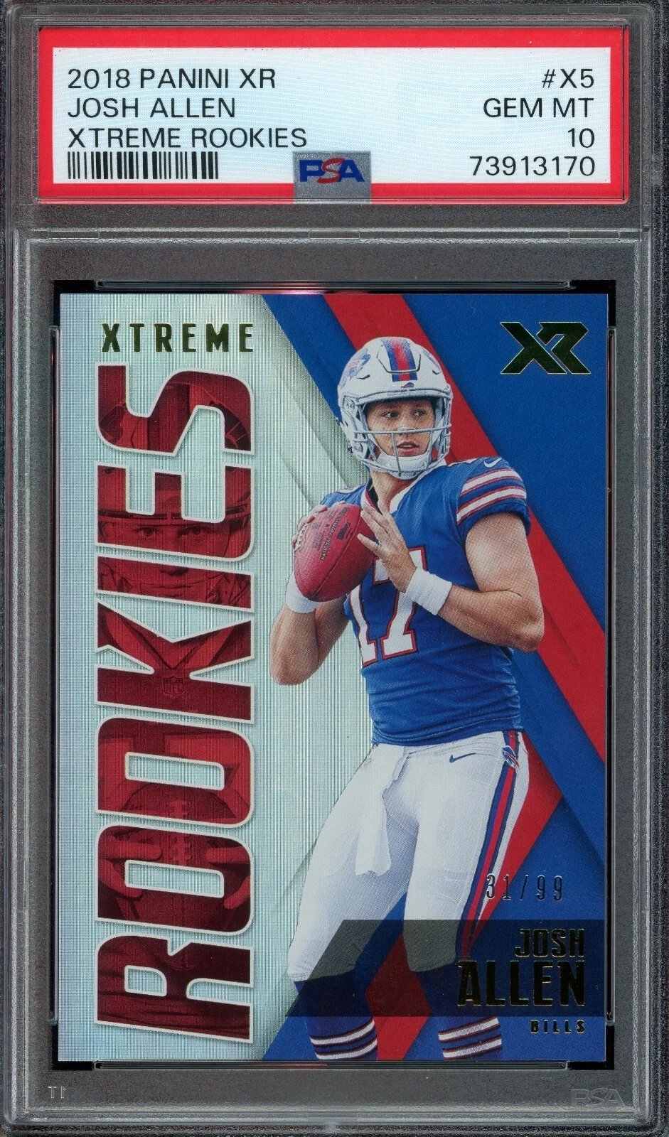 Josh Allen Panini XR Xtreme Rookies #X5 Base