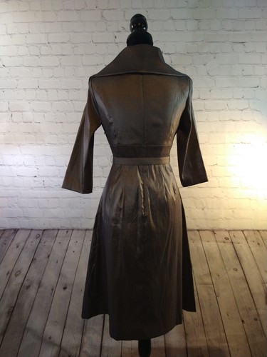 NEU OHNE ETIKETT - ELIZA J Metallic Bronze FIT & FLARE Kleid - GRÖSSE 6 / BLING GÜRTEL ENTHALTEN - Bild 13 von 20