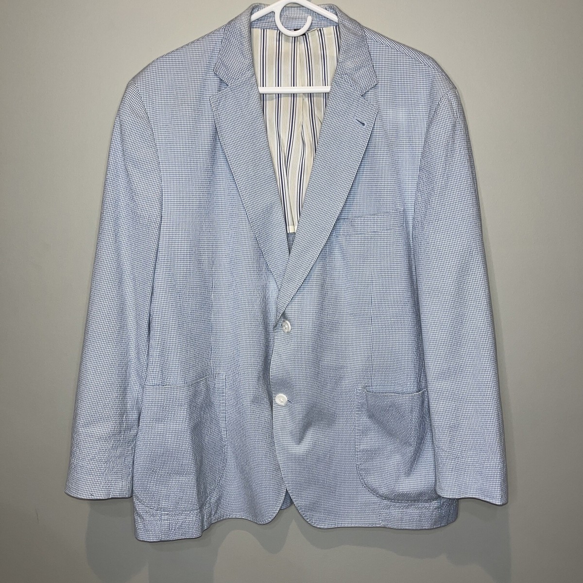 Kroon Seersucker Custom COTTON Checked Jacket Blazer Sport Coat