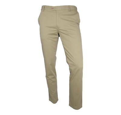 MEYER Herren Pantalon Micro Print Modell Oslo Beige Baumwolle/Elastan