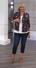 Motto Peplum Outer Wear Floral Jacket, S