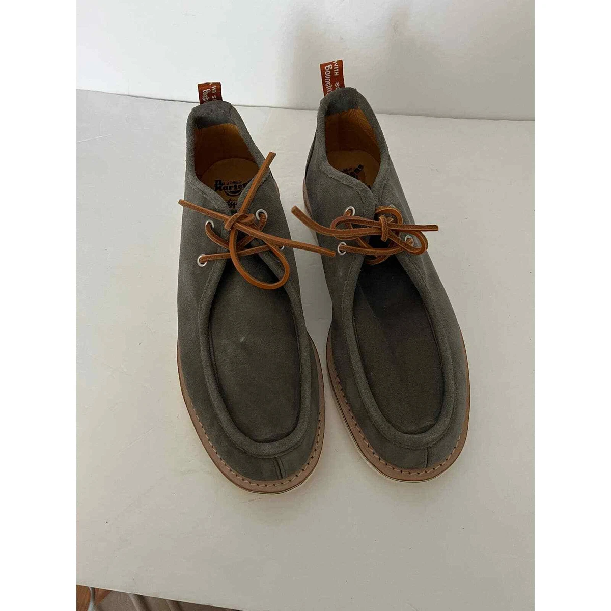Stussy Deluxe x Dr. Martens Hambleton ll Men's Lace Up Suede Gray Size 13