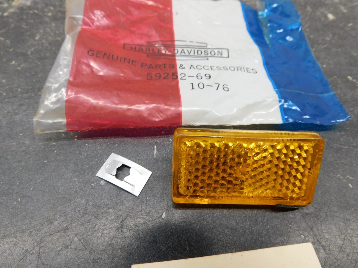 Harley Sportster Super Glide XL XLCH FX Amber Reflector SAE B67 #9