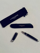 Longines Promotional Gift Steel Rollerball Pen Leather Pouch & Dust Bag New