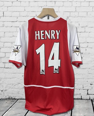 03/04 アーセナル ホーム　No.14 HENRY 2002-04 Arsenal Home Shirt Henry #14 - 8/10 - (S)
