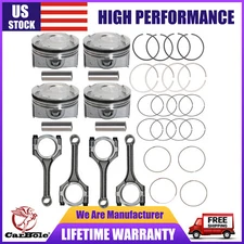 4 Set Connecting Rod Piston For 2012-2015 2016 Hyundai Accent Kia Rio 1.6L DOHC