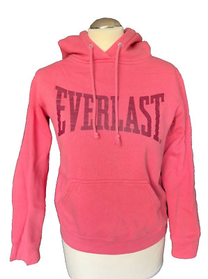 Vintage EVERLAST PINK Rosa S Hoodie Kapuzenpullover Neu