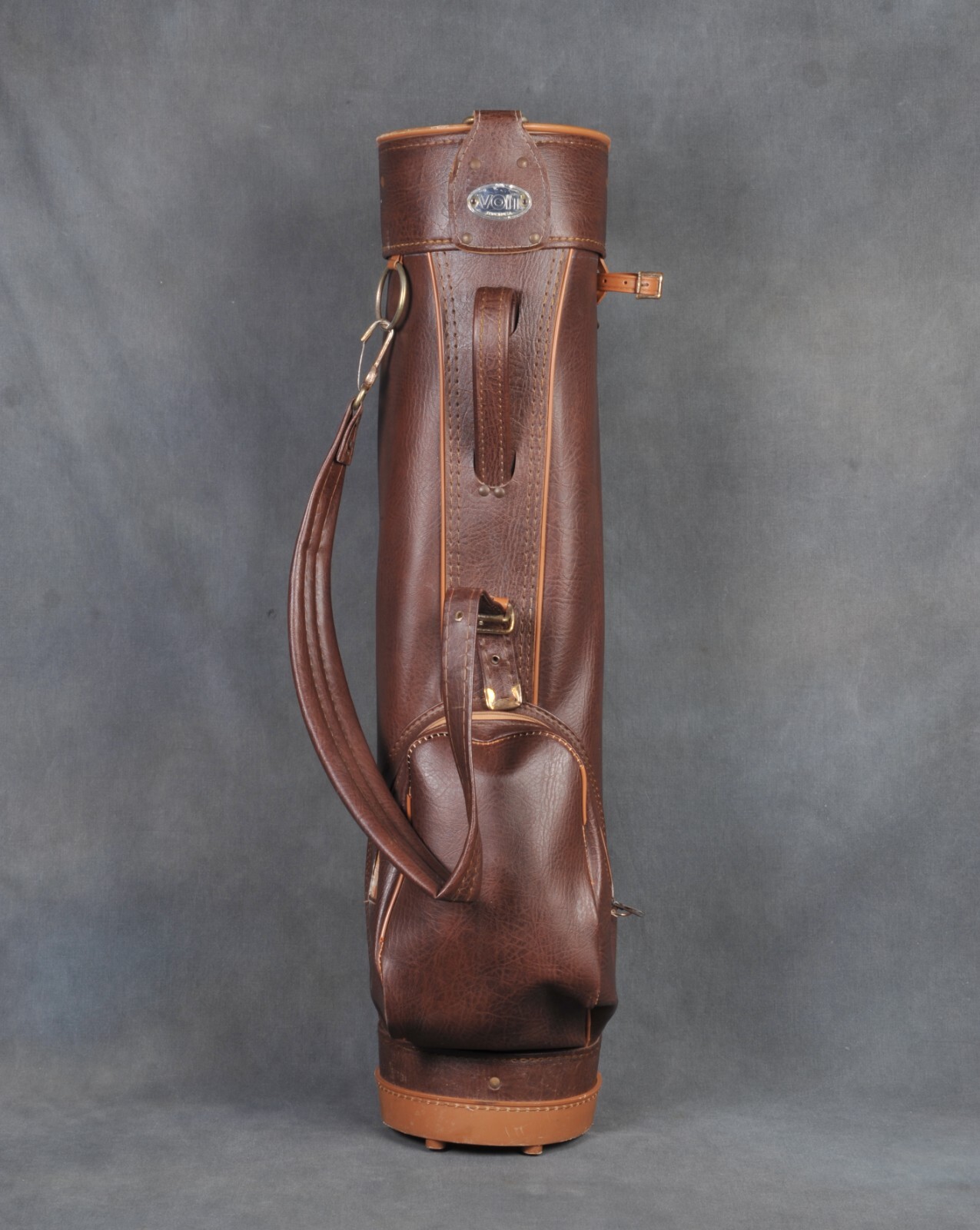 VTG Voit Golf Club Shoulder Bag Faux Leather Tan Brown Made In USA 14