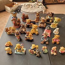 Lot Of 25 Vintage Teddy Bear Resin Figures Great Price For All See Pictures