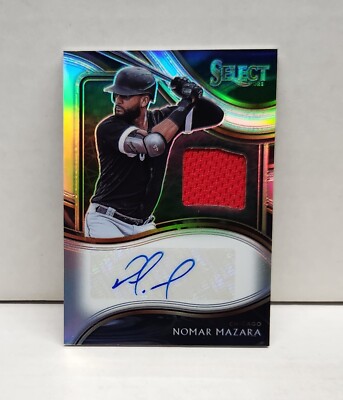 NOMAR MAZARA 2021 Select Signature Materials ~ White Sox ~ GU AUTO #'d /49