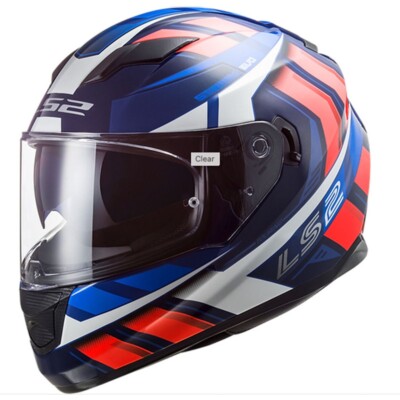 LS2 Stream Loop Black Red White Blue Helmet 328-1371