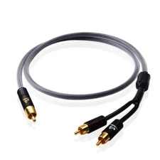 HIFi Subwoofer OFC Audio Y RCA 1 Male to 2 Male Audio cable Speaker Amplifier