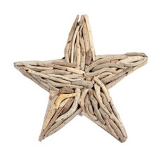Group of 2 Decorative Hanging Driftwood 12" Stars