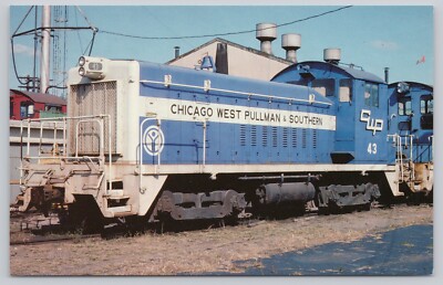 Postcard Railroad Chicago West Pullman & Southern EMD SW8 #43 c 1981