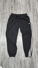 Adidas Black Joggers Sweatpants Youth Size XL 3 Stripe Athletic Pants