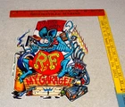 VINTAGE RATFINK YOUR HOUSE MY GARAGE PORCELAIN METAL RAT FINK GASOLINE OIL SIGN