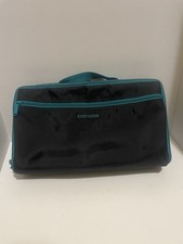 Vintage Case Logic 30 Cassette Tape Black Teal Carrying Case Bag Holder
