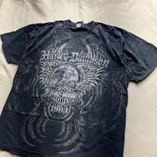 Y2K Harley Davidson Affliction Style Tee Shirt XL Grunge Cyber Goth Biker