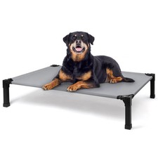 Elevated Dog Bed Cooling Raised Pet Cot with Chew Proof Washable Breathable Mesh