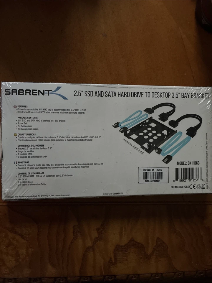 Sabrent BK-HDCC 3.5in. to 2.5in. Internal Hard Drive Mounting System - Image 2 of 4