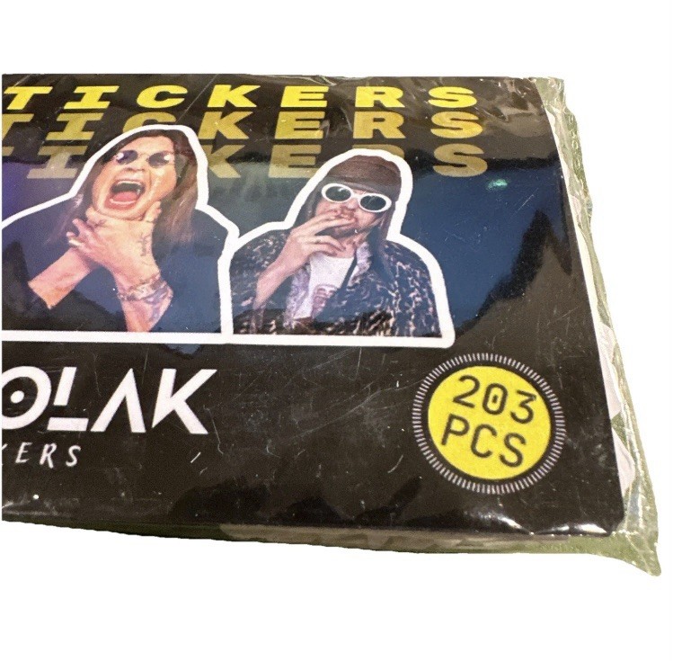 203 PCS Rock Band Stickers Pack Colorful Vinyl Waterproof Stickers Cute