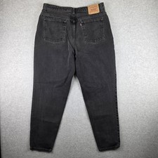 Vintage Levi's 550 Jeans Womens 20W Black Relaxed Tapered USA Made 1998