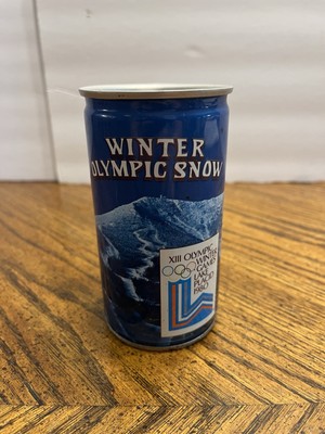 Vintage EMPTY 1980 Winter Olympics Snow Lake Placid Pull Tap Beer Can