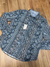 Robert Graham Button down Shirt XL Blue Paisley Hawkins Classic Floral Geometric