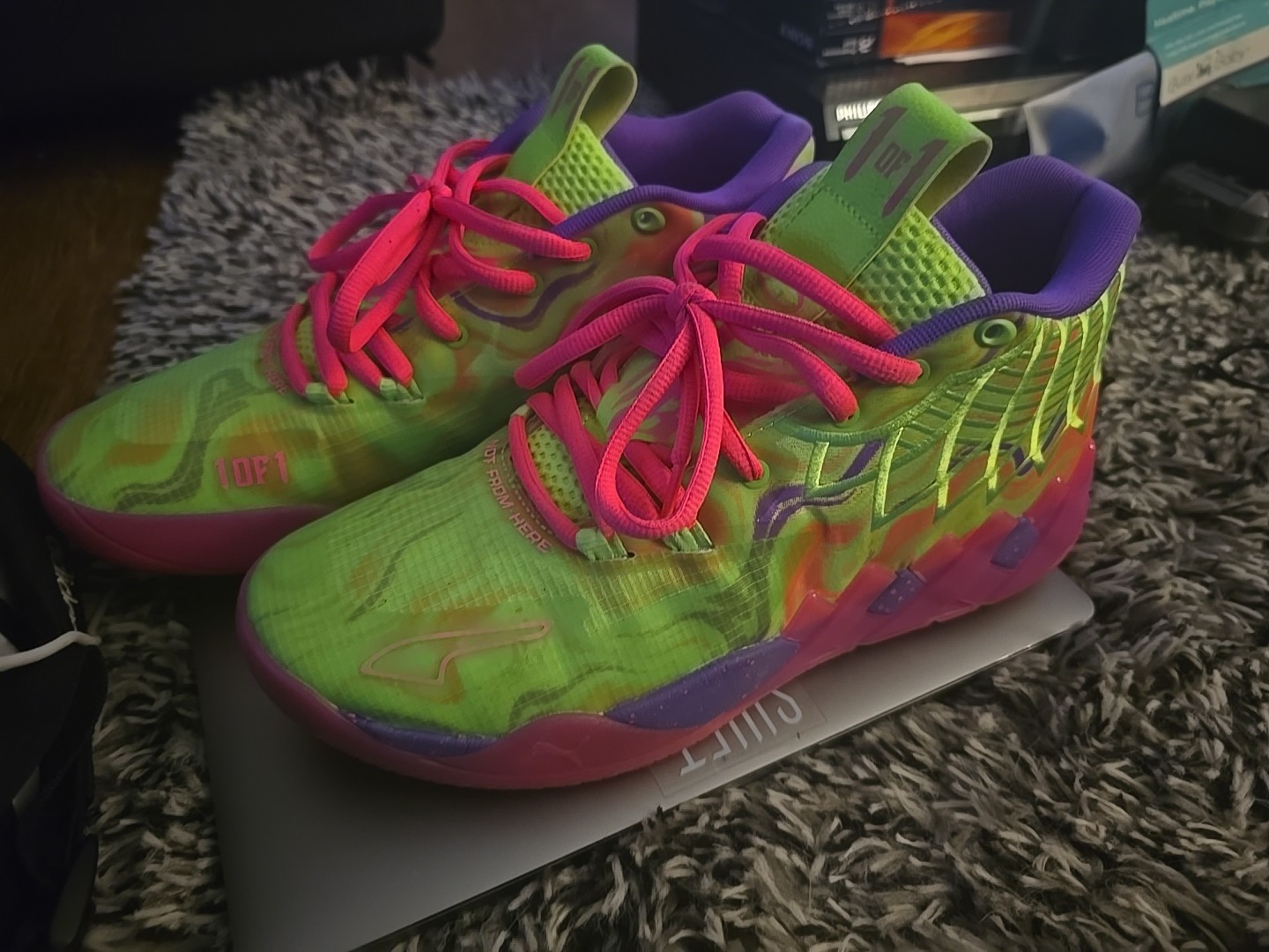 PUMA Lamelo Ball MB01 Inverse Toxic Mens Basketball Shoes Size 10-image