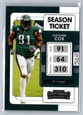 Fletcher Cox 2021 Panini Contenders #81 Season Ticket NFL Eagles  G6c