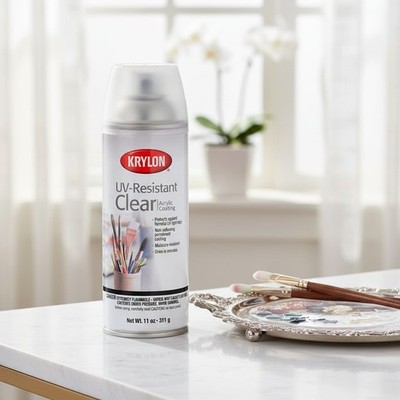 UV-Resistant Clear Gloss Spray for Wood, Metal, Plastic, and Glass Surfaces