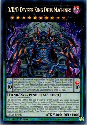D/D/D Deviser King Deus Machinex MP23-EN023 Prismatic Secret Rare Yu-Gi-Oh!