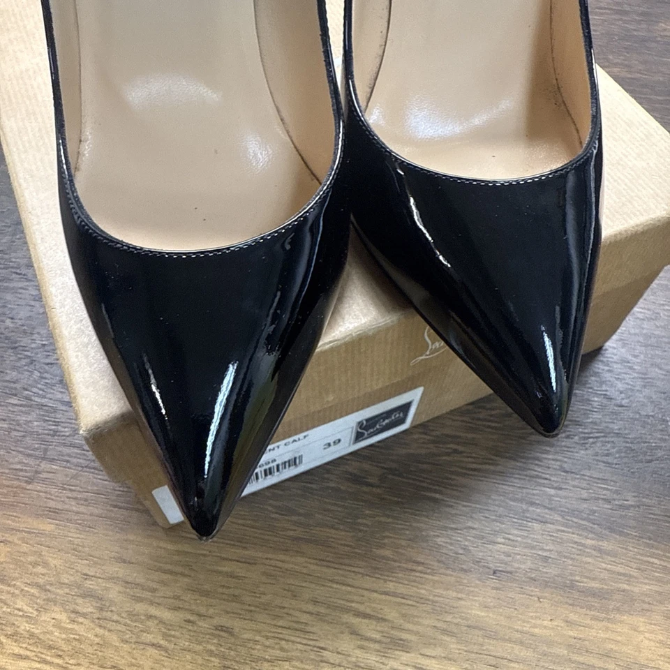 Zapatos de salón Christian Louboutin Pigalle de pantorrilla cepillada negros talla 39 Foto 3 de 4