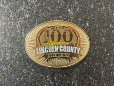 Lincoln County Wyoming 100 Year Anniversary 1911-2011 Collectible Belt Buckle
