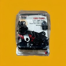 🔥(AN) ***QTY 52 *** NSI NC-250B-18R 1/4” Cable Clamps Plastic Wire Clips 18pk