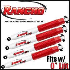 Rancho Front Rear Suspension Gas Shocks fit 18-25 Jeep Wrangler JL 4WD w/0" Lift