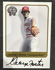 2001 Fleer Greats of the Game GEORGE FOSTER Auto Cincinnati Reds