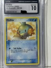 CGC 10 2005 Pokemon TCG Mudkip 56/106 EX Emerald Regular Common English on eBay