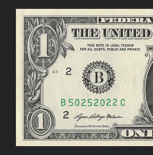 Billete de un dólar 25 de mayo de 2022 cumpleaños elegante número de serie fecha 05 25 2022 - Imagen 4 de 11