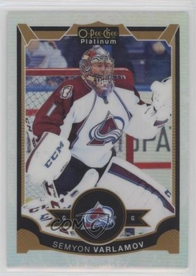 2015-16 O-Pee-Chee Platinum White Ice 96/199 Semyon Varlamov #43 2d8