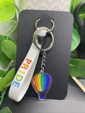 4" Silver-Tone Silicone Pride 2 in 1 Keychain Purse Backpack New Free Ship B7826