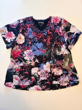 NWT Grey's Anatomy Spandex Stretch V-Neck Scrub Size 3XL 