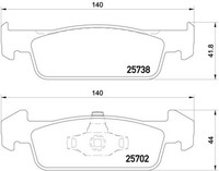 Brembo Bremsbelagsatz Scheibenbremse Prime P 68 060 FüR Dacia Renault Sandero 2