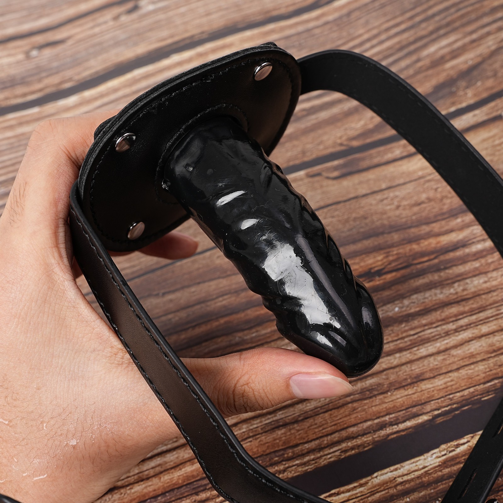 Bondage Plug Mouth Gag Oral Fixation Harness Belt Deep-throat Restraint Roleplay